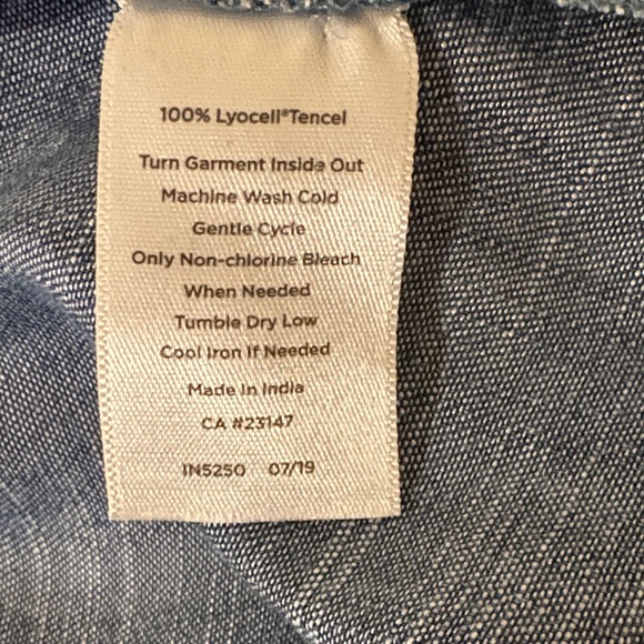 Casual Denim Blue Tencel Blouse - Picture 6 of 6